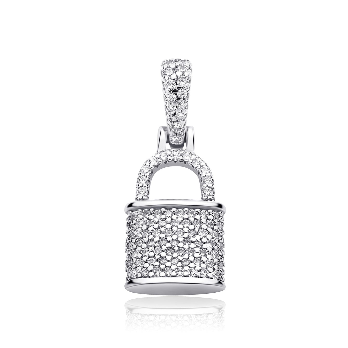 S925 Sterling Silver Mini Lock Pendant Necklace – Modern Niche Design