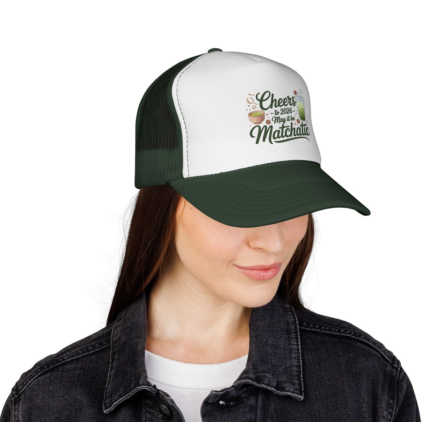 Matcha Lover Trucker Cap - Cheers for 2026 - May it be Matchatic