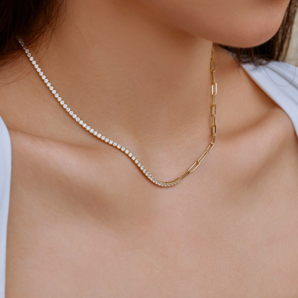 Luna Link Tennis Chain Necklace