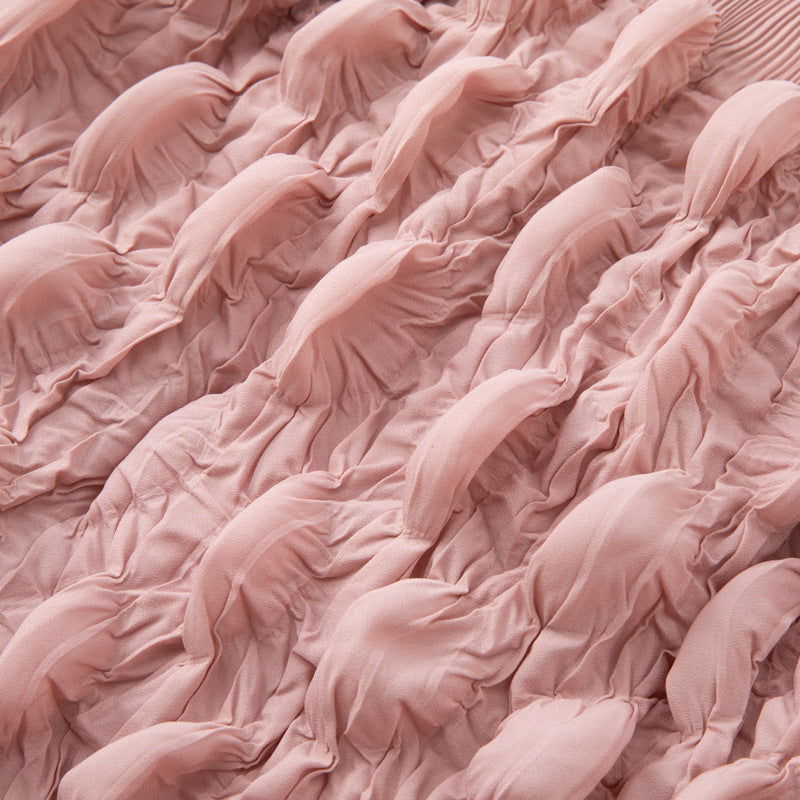 Soft Grace Pleated Midi Skirt