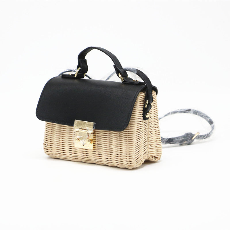 Golden Tides Woven Crossbody Beach Bag