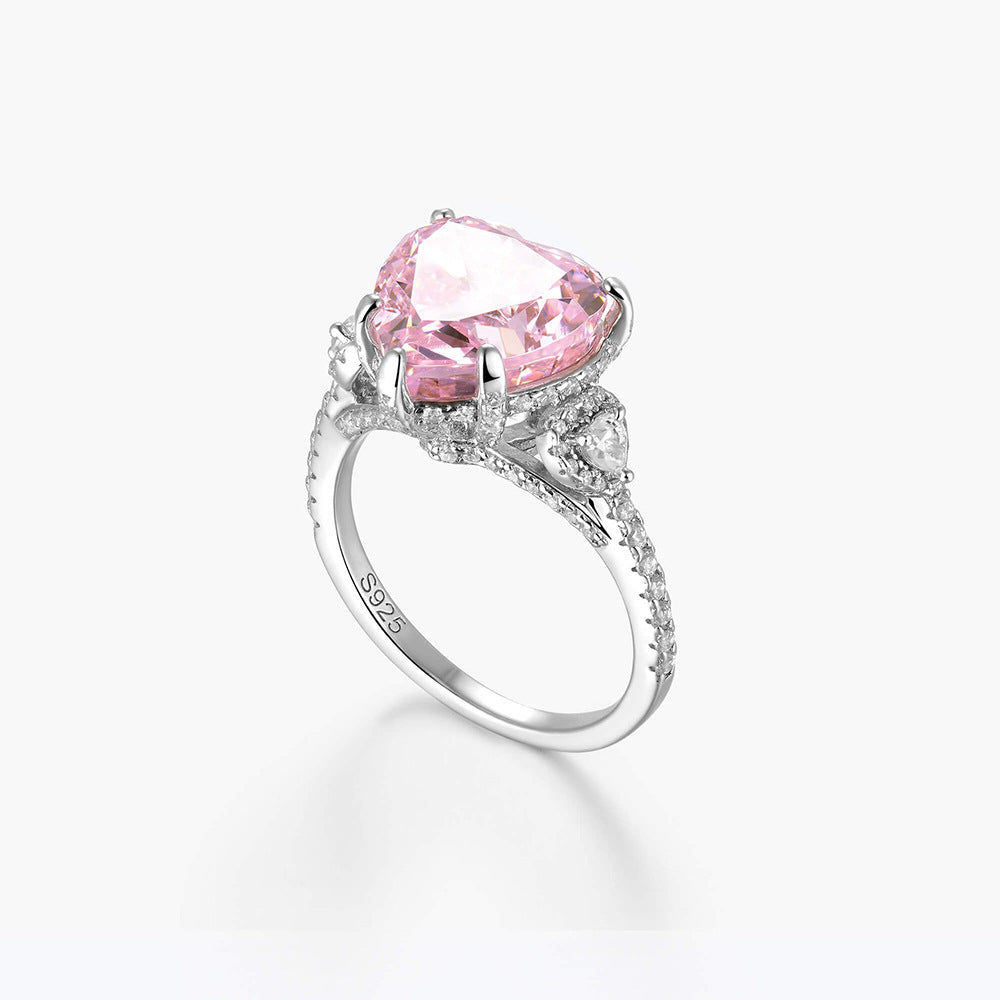 Nalani Pink Heart Zircon Ring
