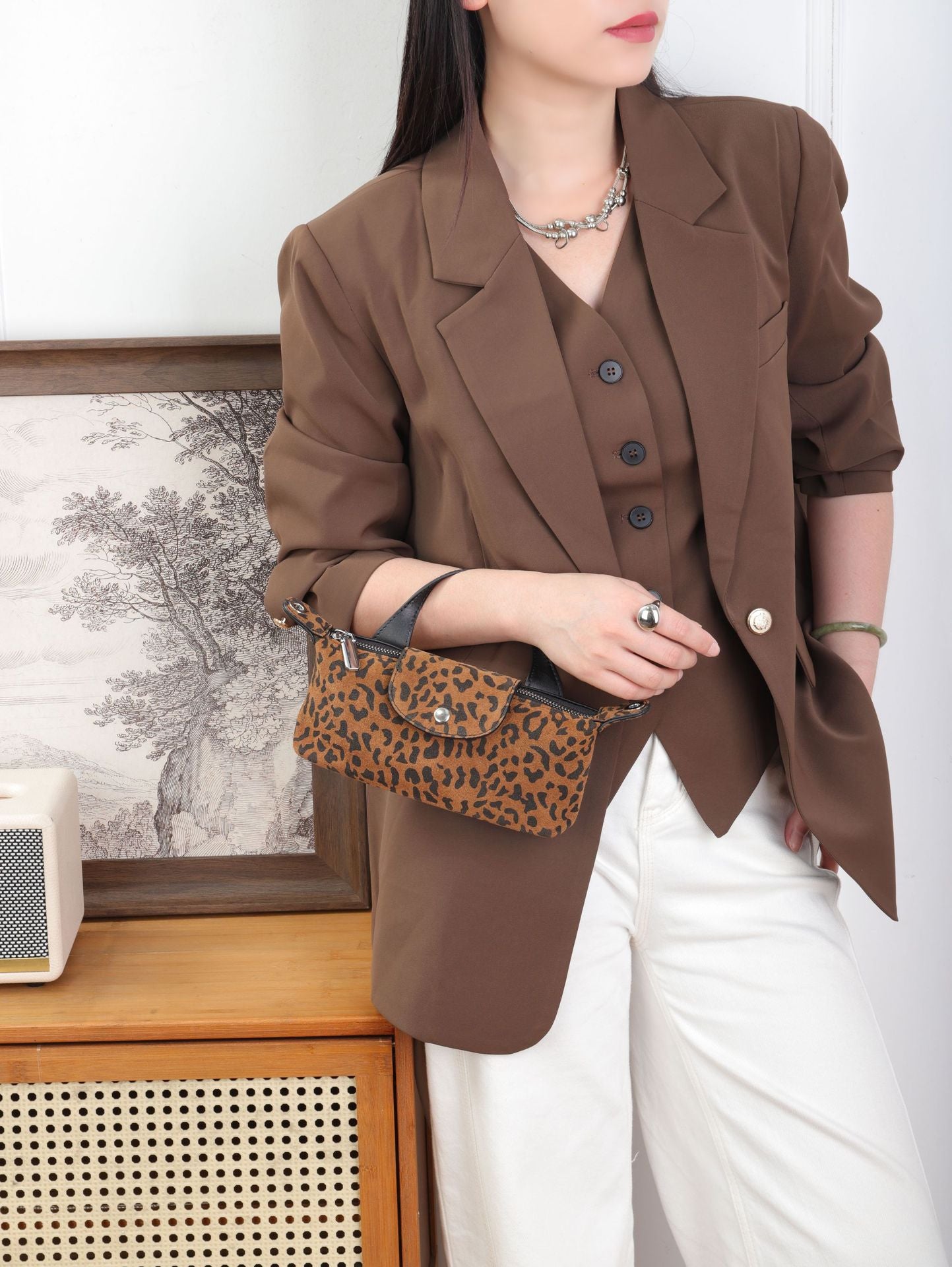 Nalani Soft Suede Patchwork Crossbody - A Textured Everyday Essential