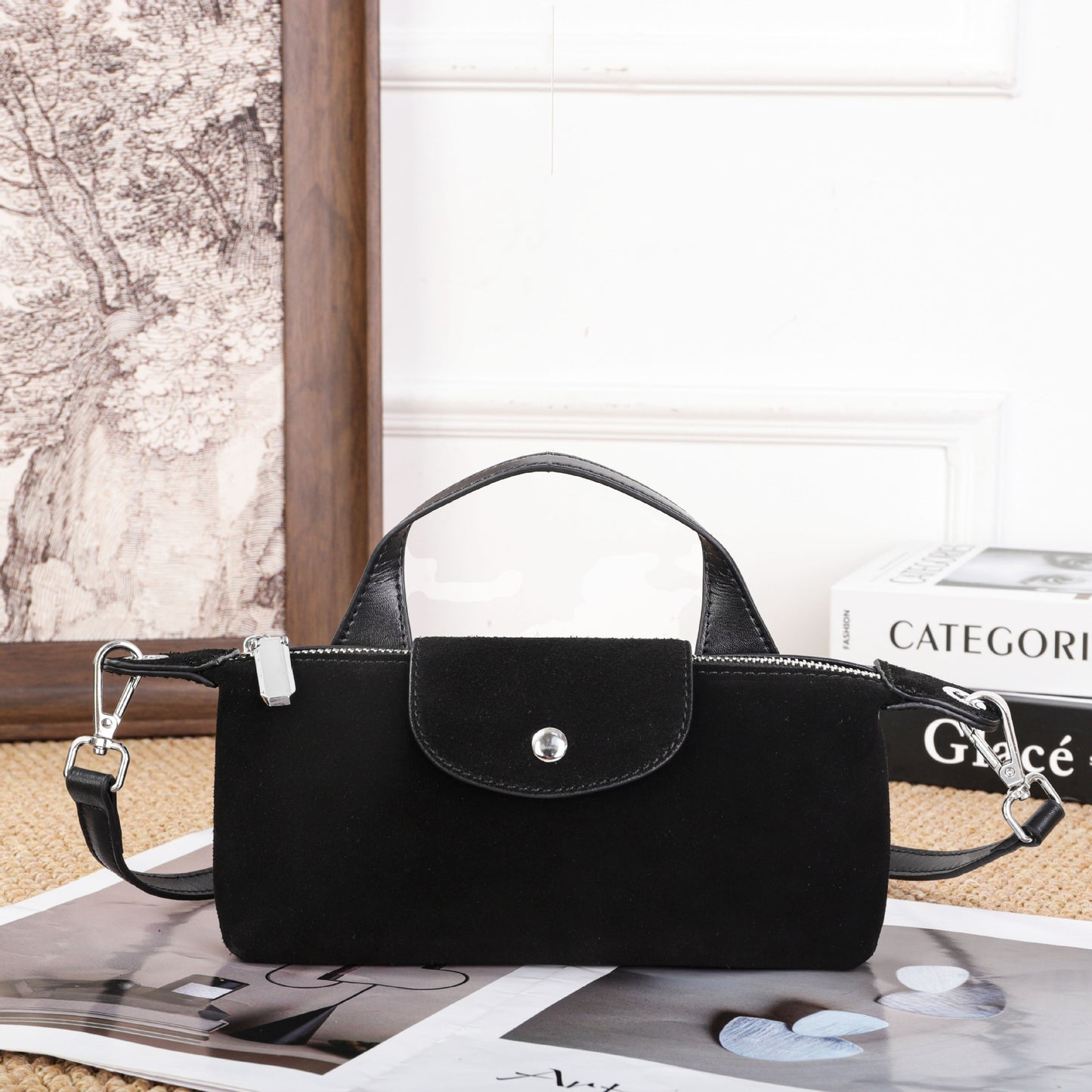 Nalani Soft Suede Patchwork Crossbody - A Textured Everyday Essential