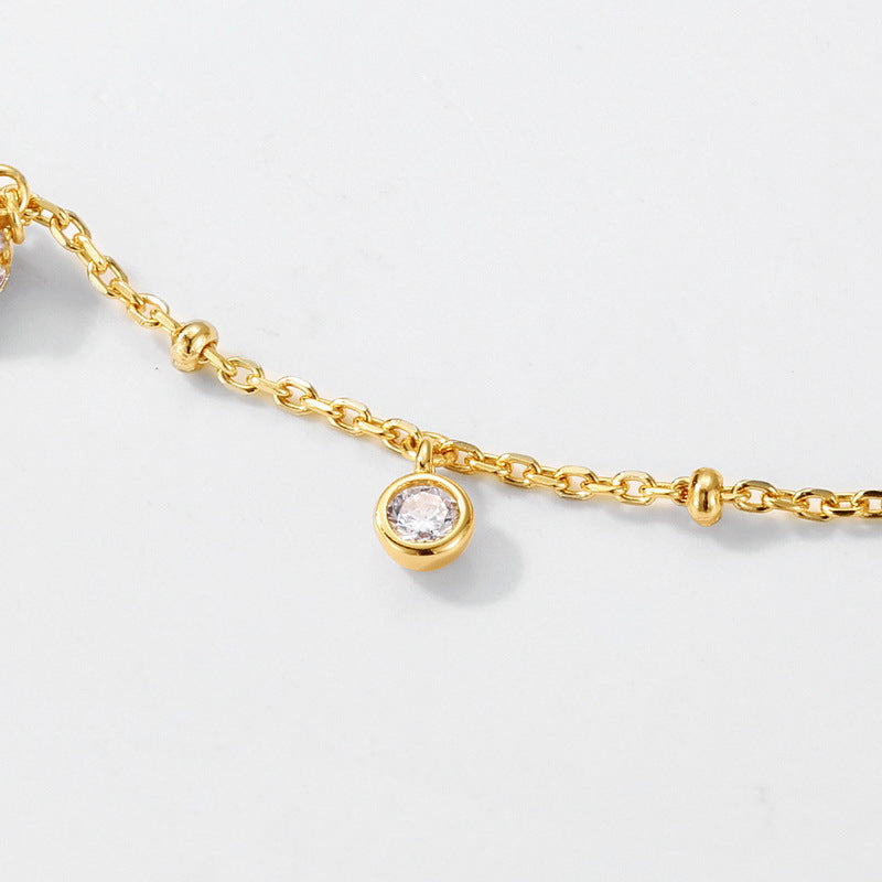 S925 Gold Droplet Tassel Necklace — Effortless Everyday Glow