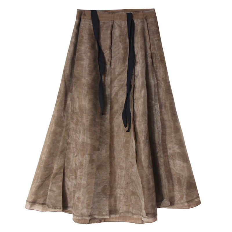 Soft Earth Layered Maxi Skirt