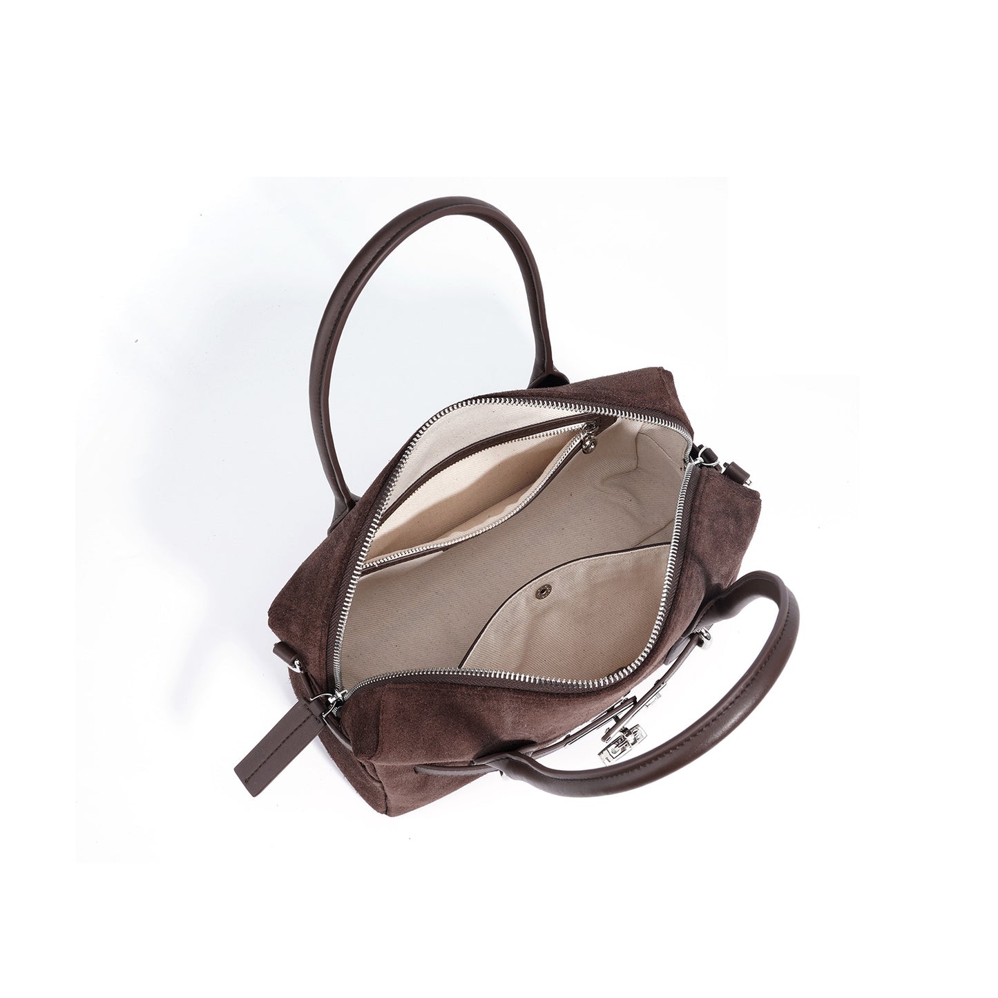Nalani Luxe - Soft Contrast Leather Shoulder Bag - A Structured, Everyday Essential
