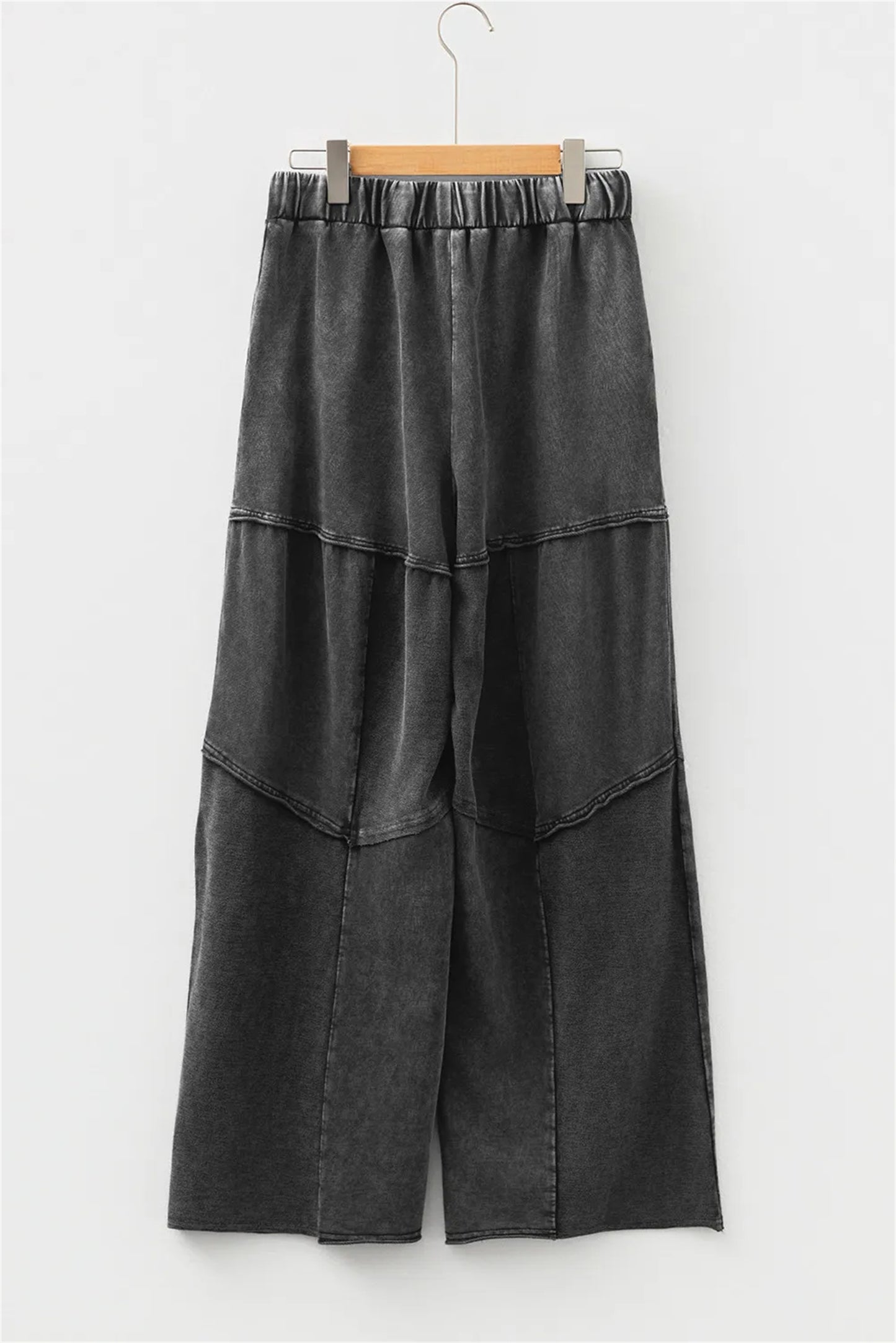 Nalani Mineral Wash Tiered Wide-Leg Pants - Grounded Texture. Effortless Flow