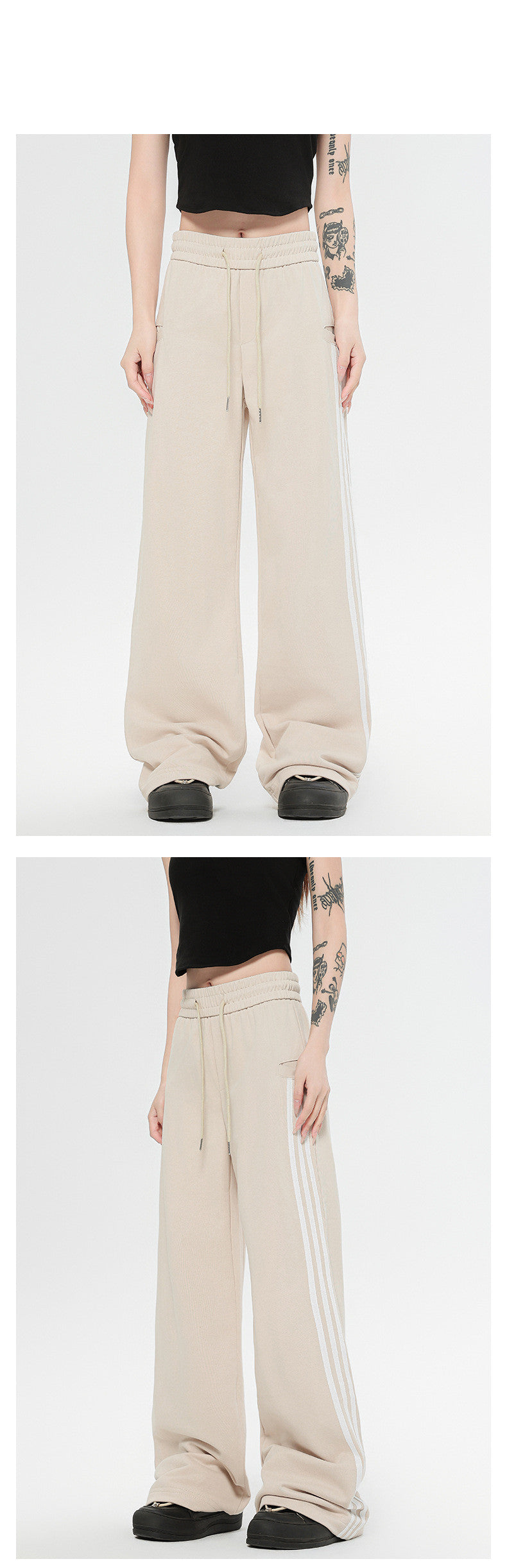 Nalani Soft Elastic Straight Sweatpants - Relaxed Comfort. Clean Simplicity