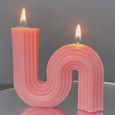 Nalani Sculptural Scented Candle – Geometric Home Decor