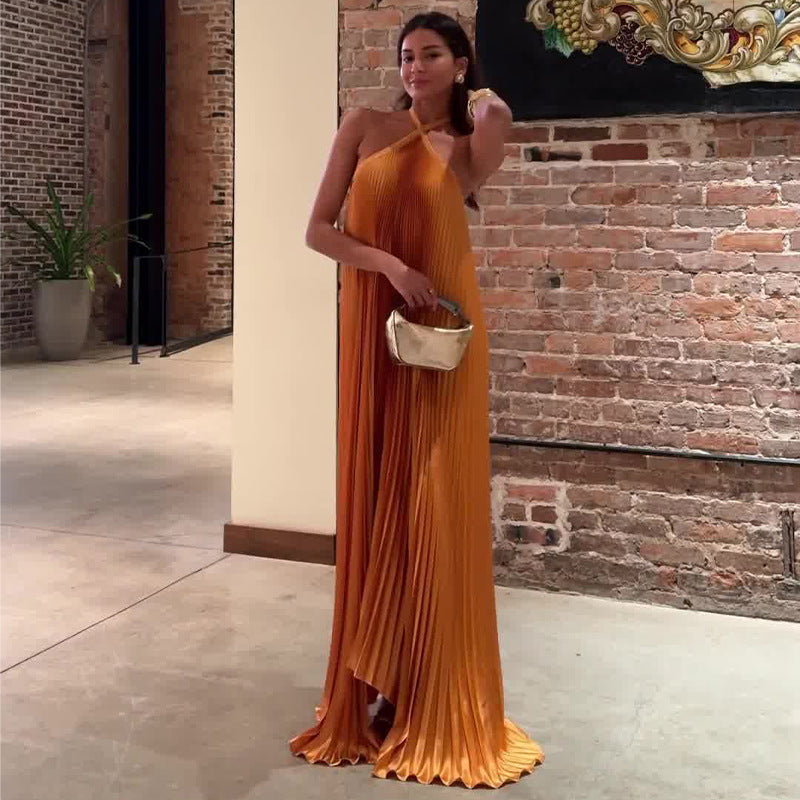 Sunflow Halter Maxi Dress