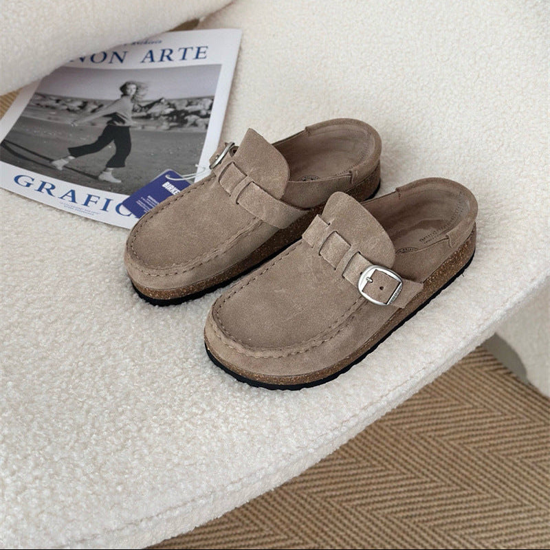 Nalani Suede Cork Mule Slippers