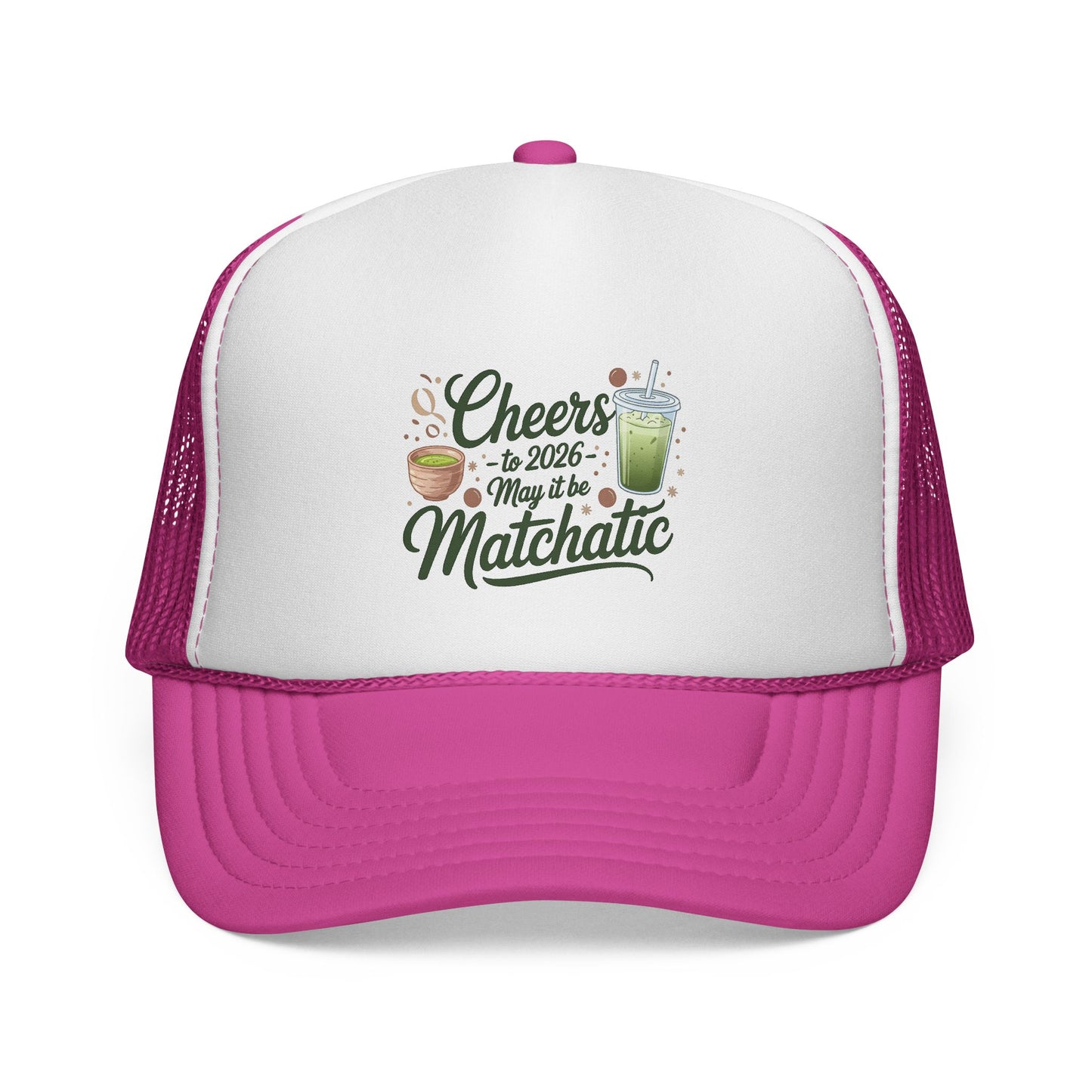 Matcha Lover Trucker Cap - Cheers for 2026 - May it be Matchatic