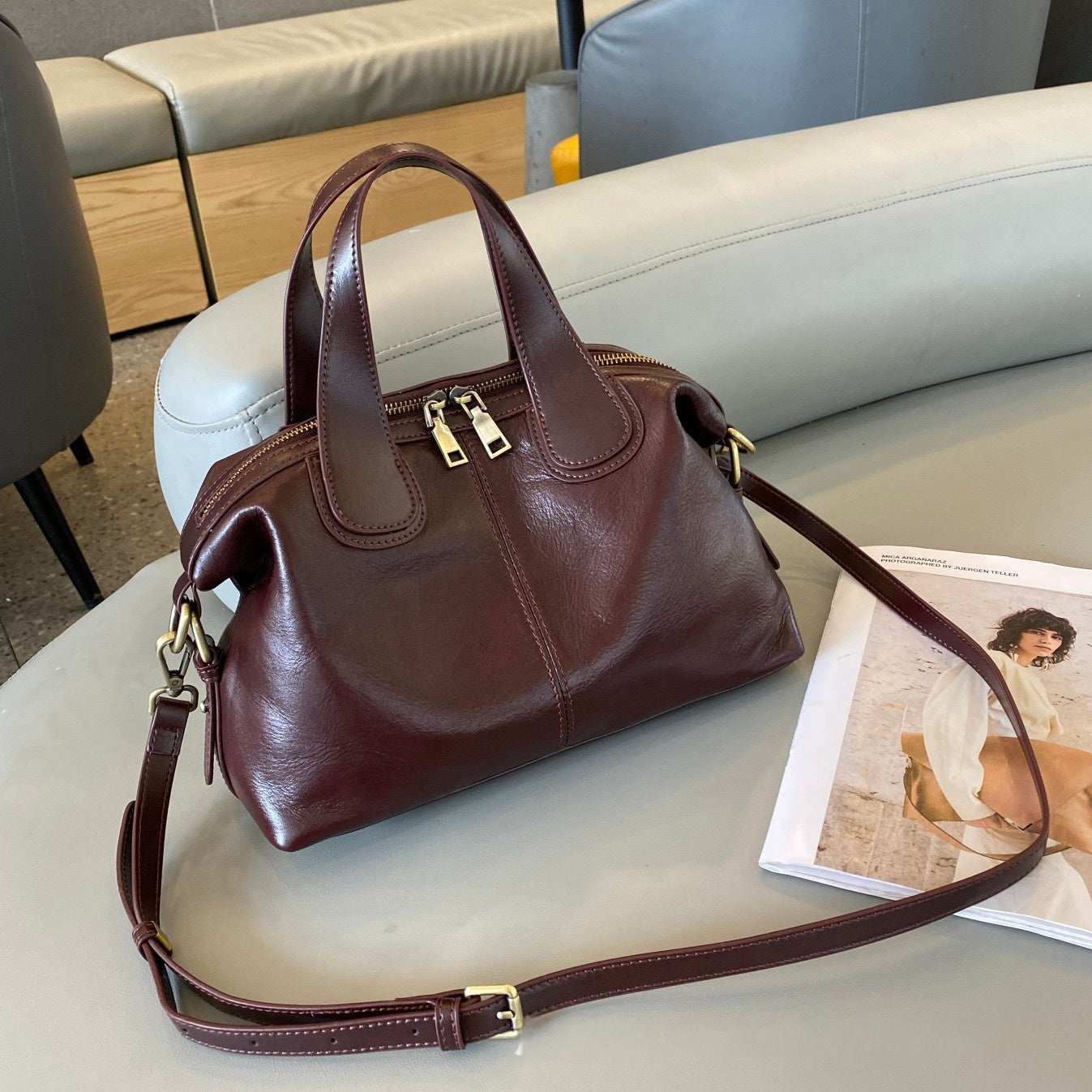 Nalani Soft Pillow Leather Bag - A Vintage-Inspired Everyday Statement