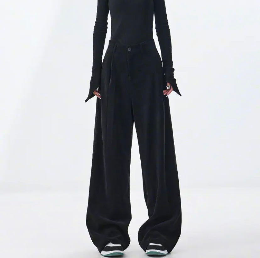 Nalani Relaxed Straight-Leg Baggy Pants