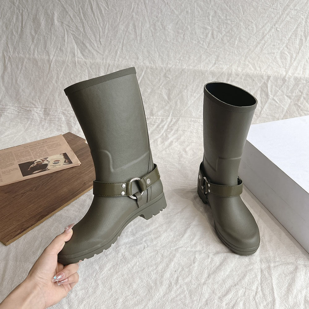 Nalani Waterproof Buckle Rain Boots