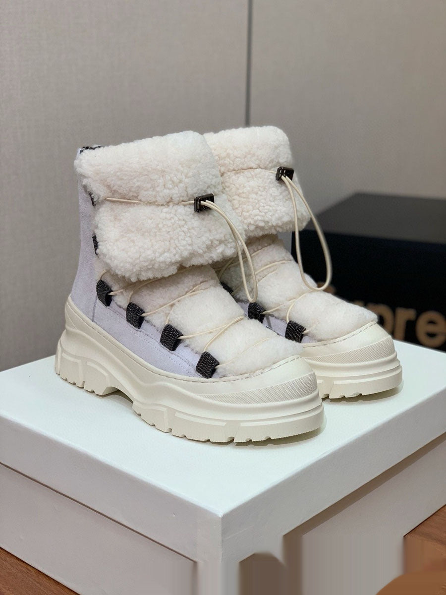 Nalani Luxe-  Lined Leather Winter Ankle Boots