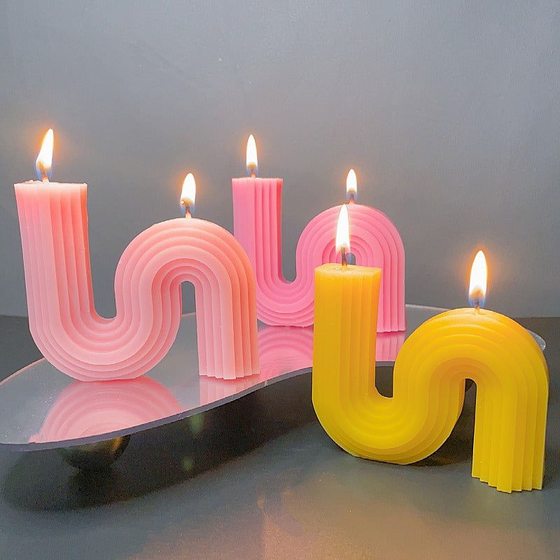 Nalani Sculptural Scented Candle – Geometric Home Decor