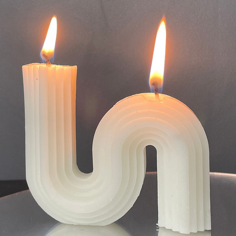 Nalani Sculptural Scented Candle – Geometric Home Decor