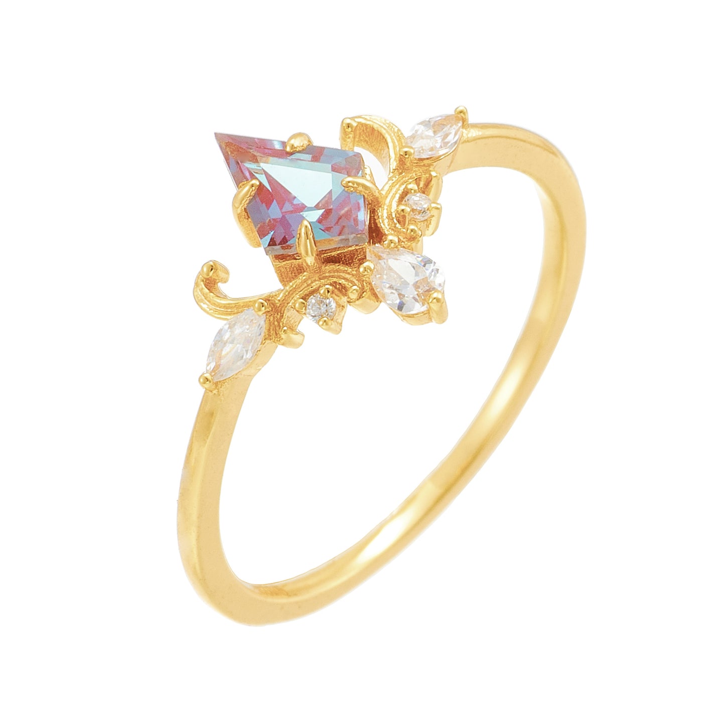 Alexander Color-Changing Gem Ring – Elegant Geometric Palace Style