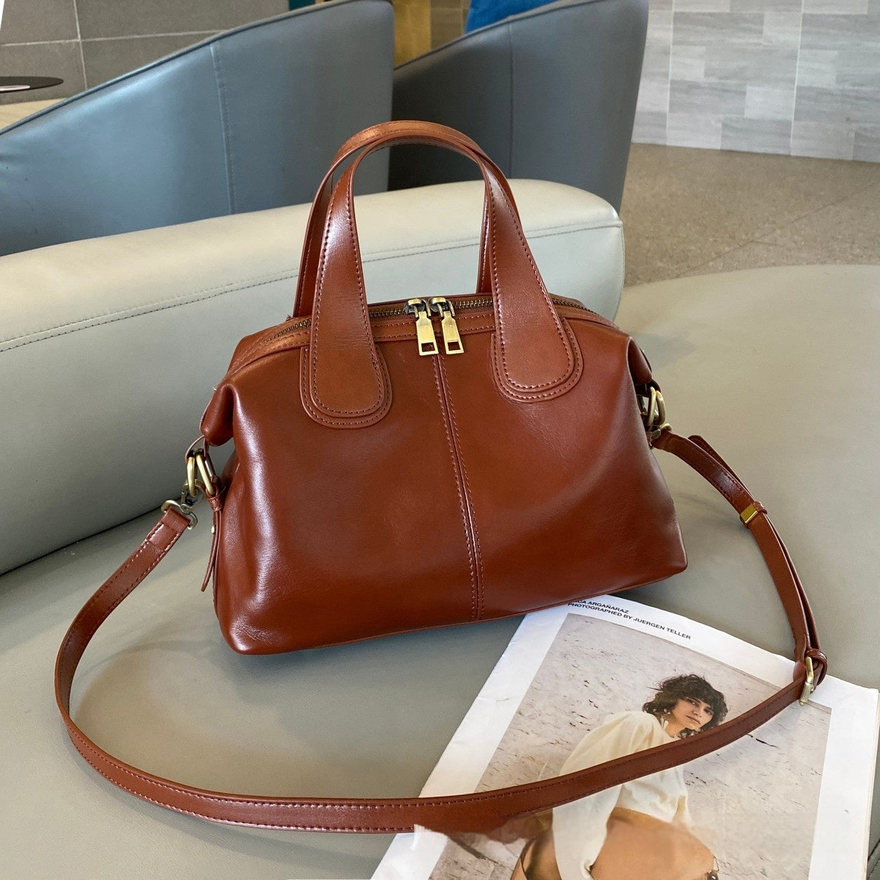 Nalani Soft Pillow Leather Bag - A Vintage-Inspired Everyday Statement