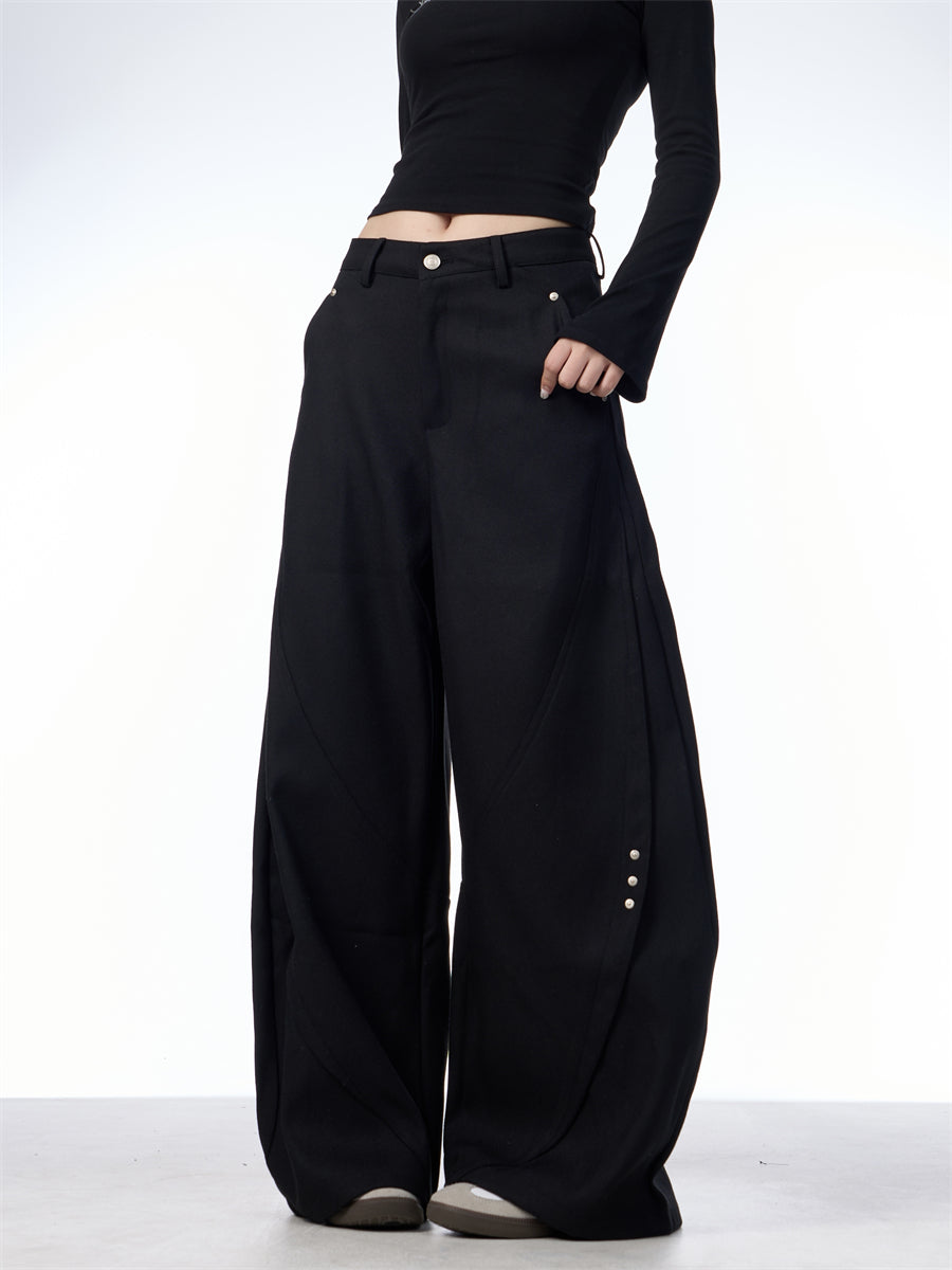 Nalani Tailored Stitch Wide-Leg Pants - Clean Lines. Quiet Structure