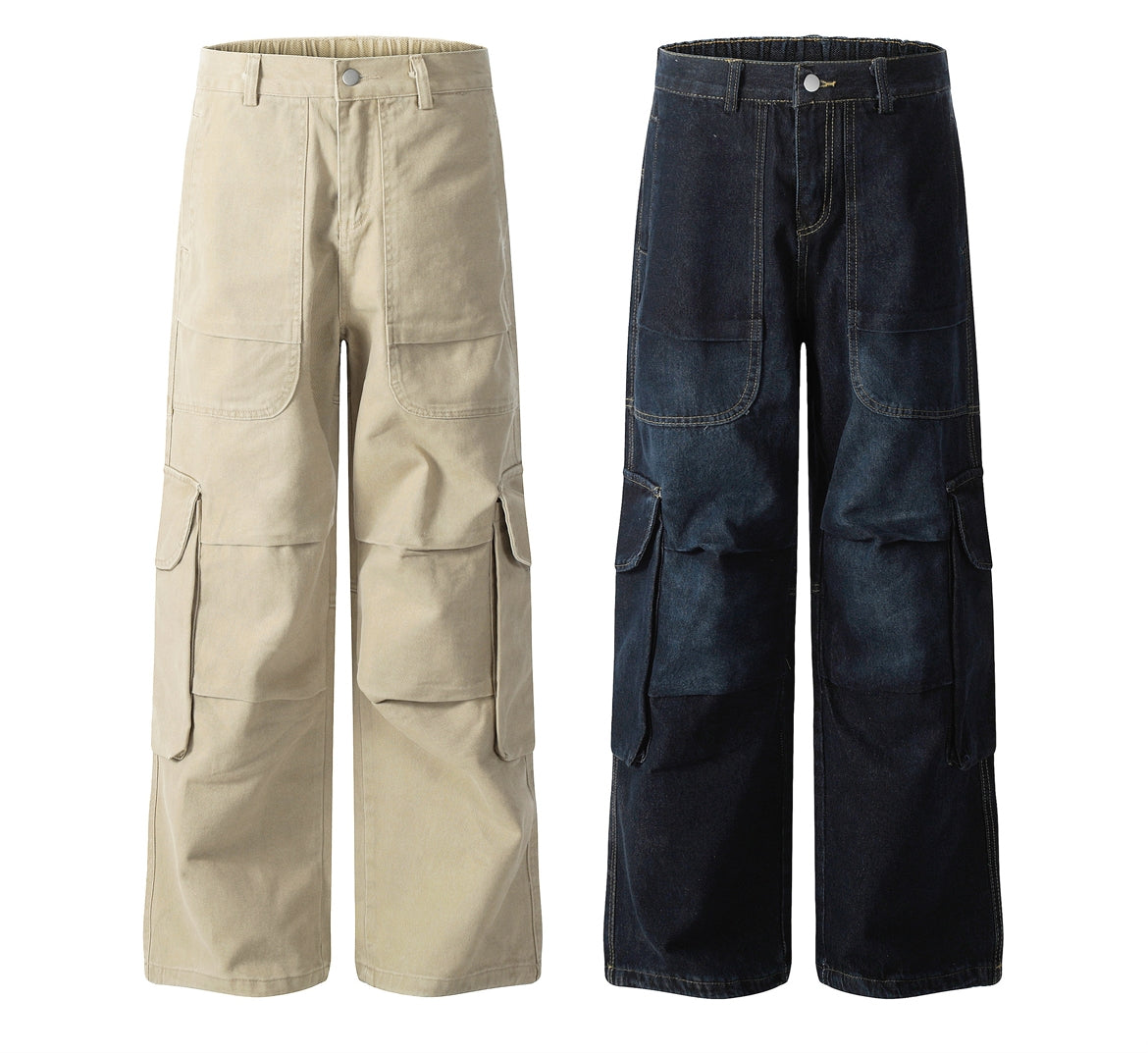 Nalani Vintage Cargo Straight-Leg Jeans - Grounded Utility. Effortless Ease