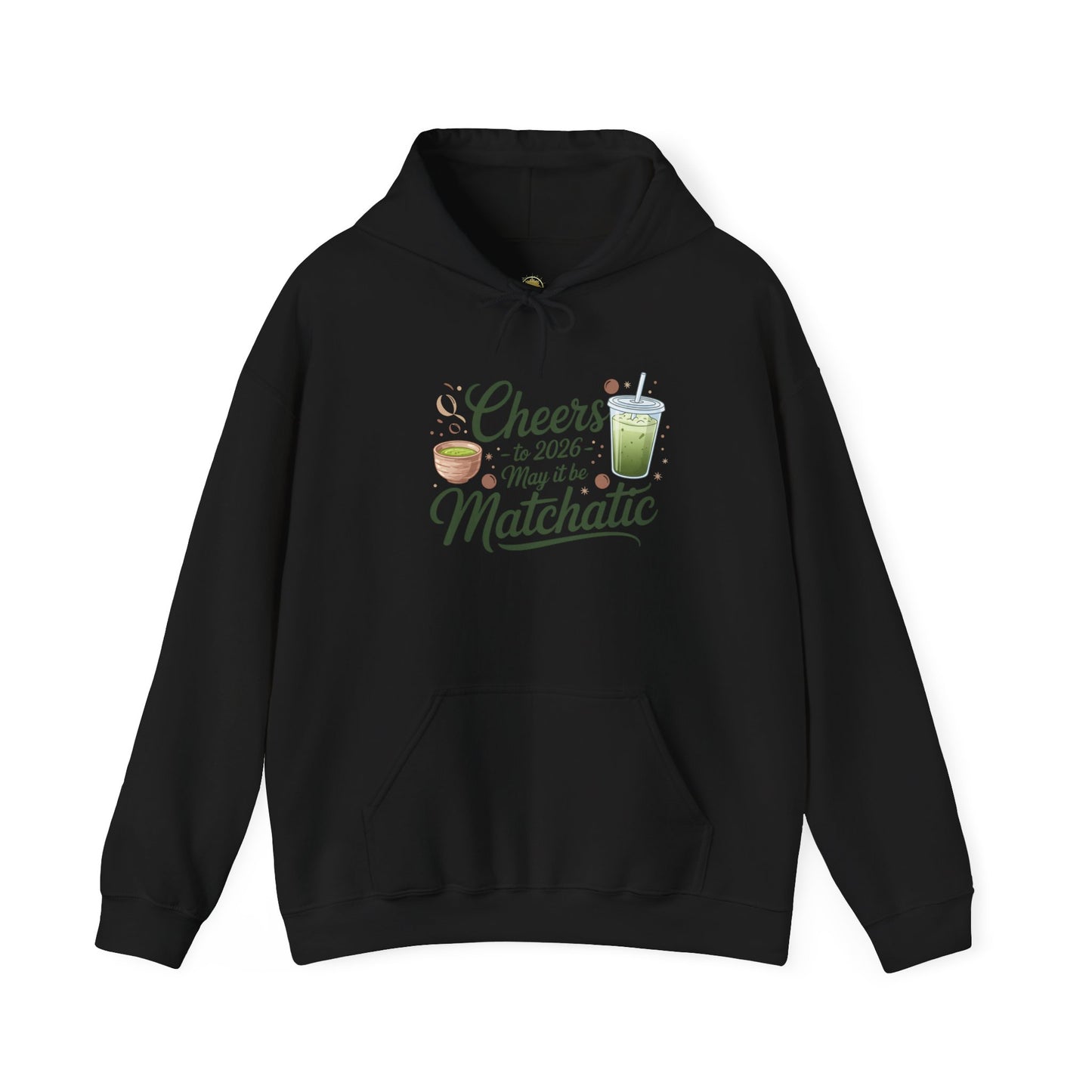 Hooded Sweatshirt Cheers for 2026 Matchatic Funny New Year Gift