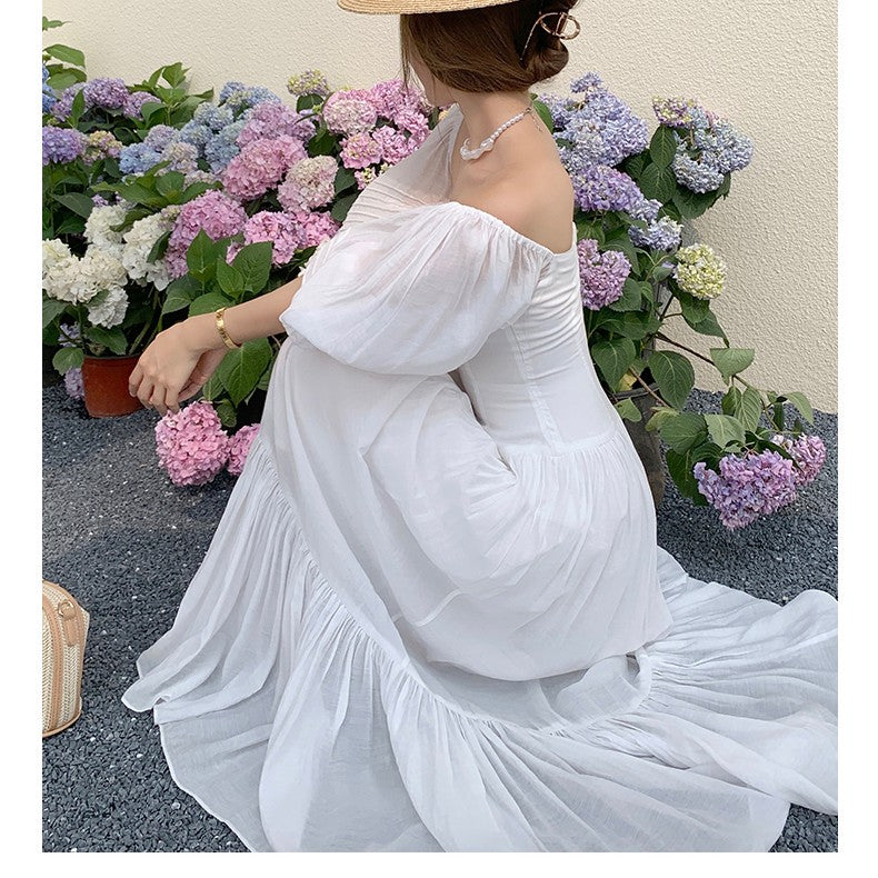 French Palace Cotton Maxi Dress