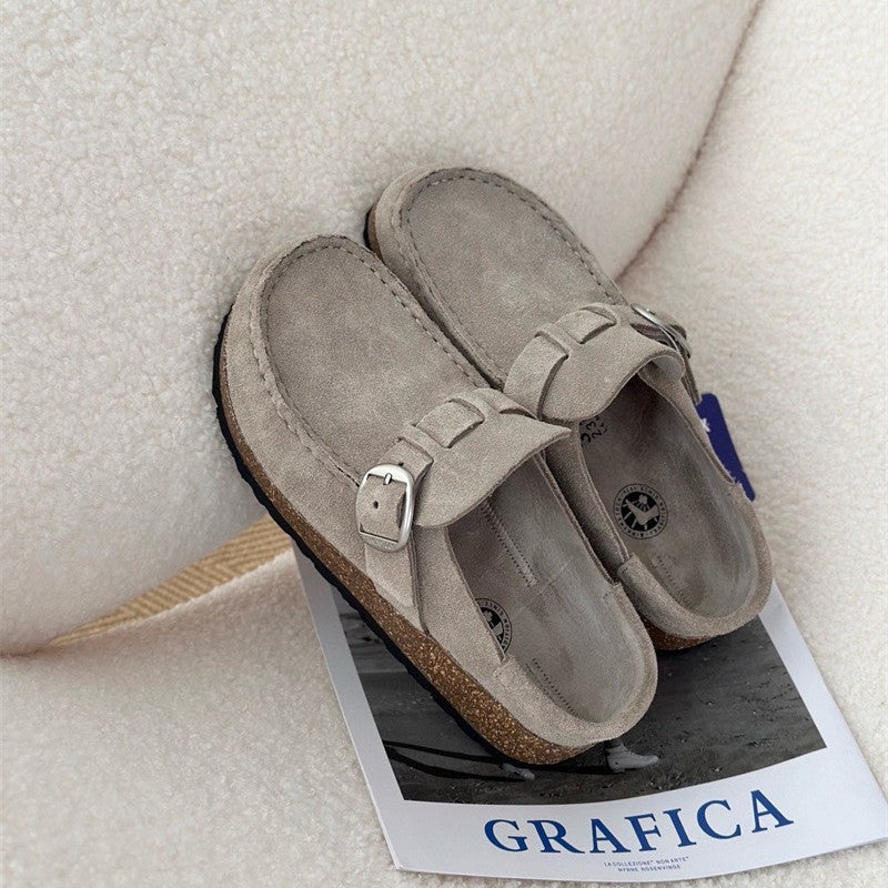 Nalani Suede Cork Mule Slippers