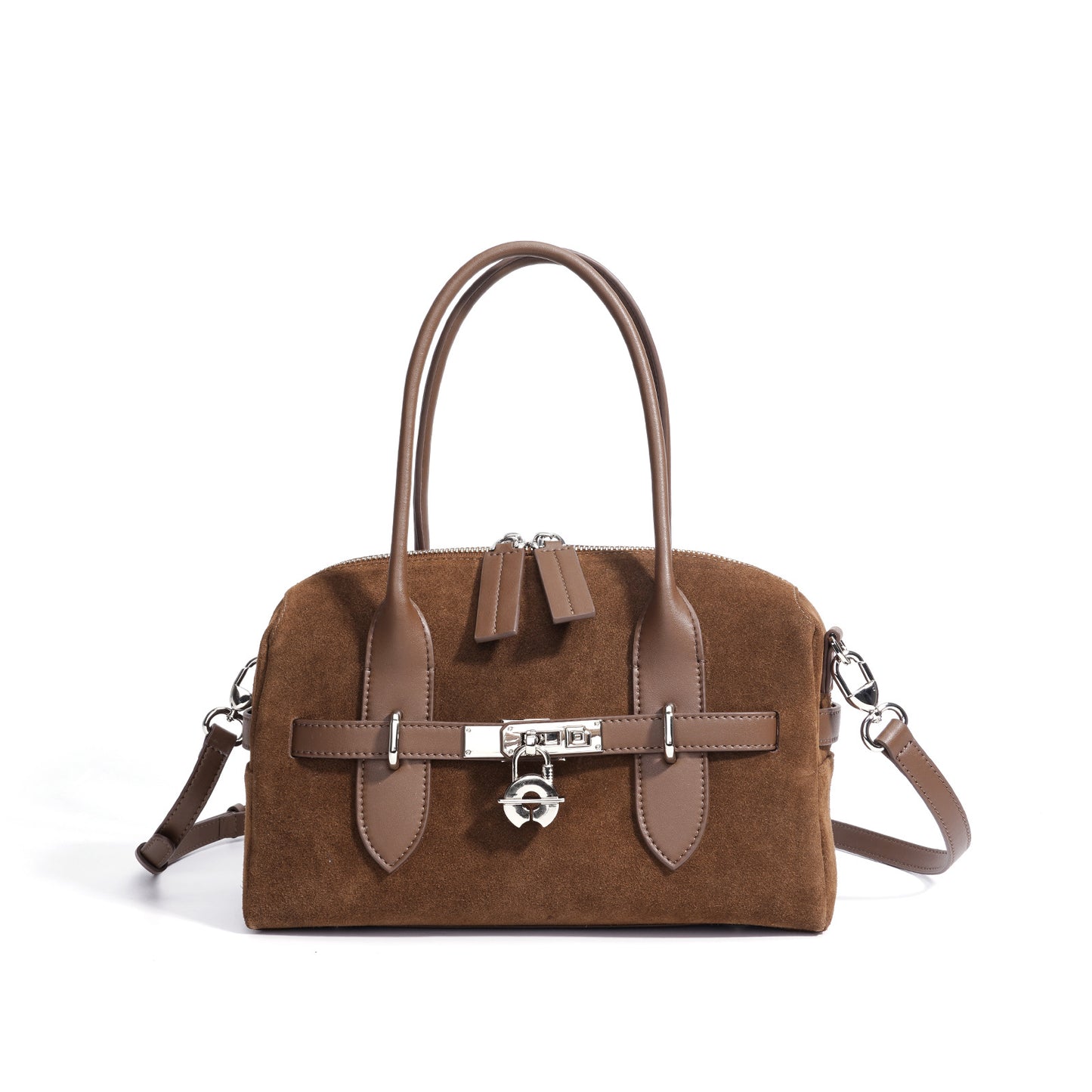 Nalani Luxe - Soft Contrast Leather Shoulder Bag - A Structured, Everyday Essential