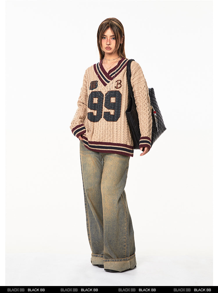 Relaxed Jacquard Knit Sweater – Cozy Everyday Ease