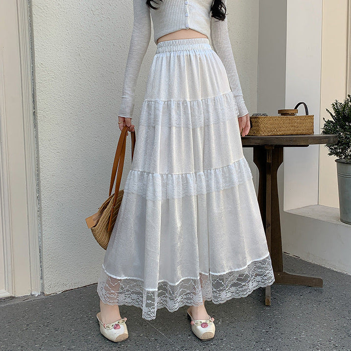 Élise Tiered Lace Maxi Skirt