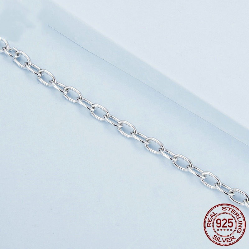 S925 Sterling Silver Heart-Link Bracelet — Minimal Everyday Elegance
