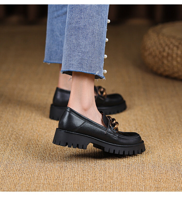 Nalani Leather Platform Loafers