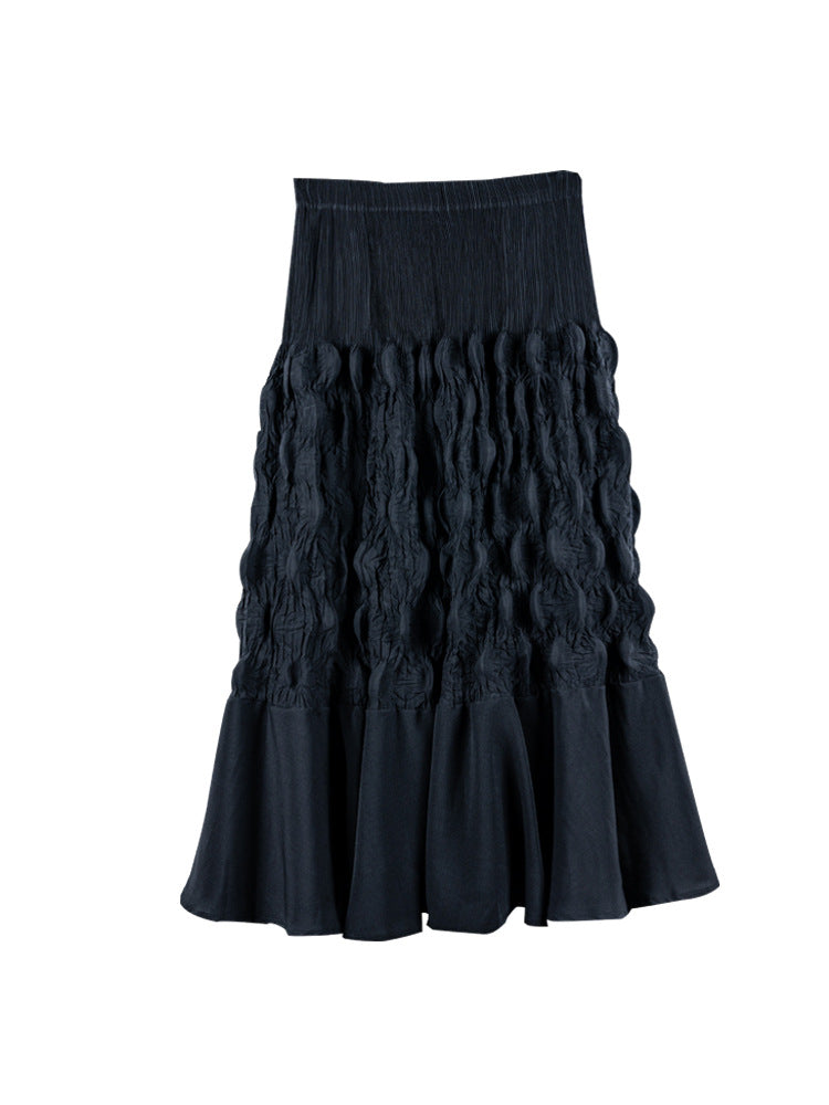 Soft Grace Pleated Midi Skirt