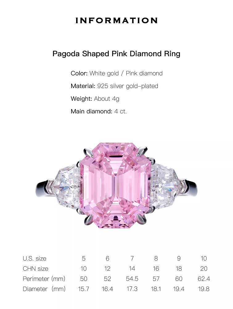 Nalani Luxe - Radiant Pink CZ Ring in 925 Silver