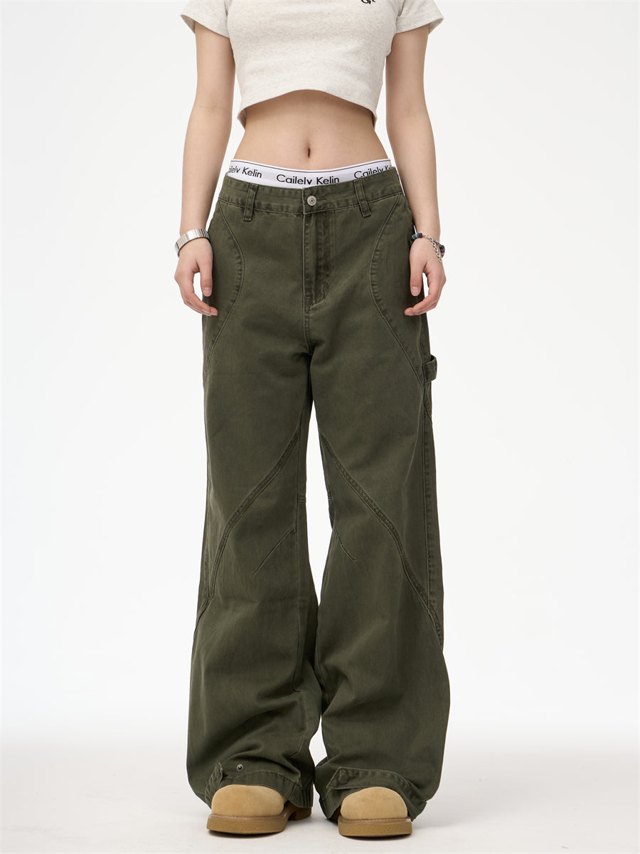 Nalani Washed Utility Straight-Leg Pants - Grounded texture. Effortless strength.
