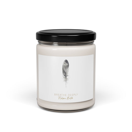 Soy Candle — Calm Feather Scented Candle (9 oz)