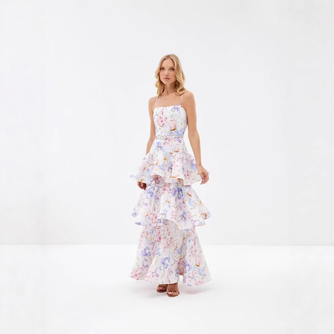 Golden Tides Tiered Maxi Dress