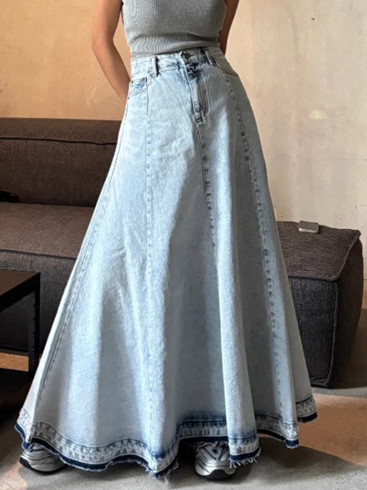 Soft Line High-Waist A-Line Maxi Skirt