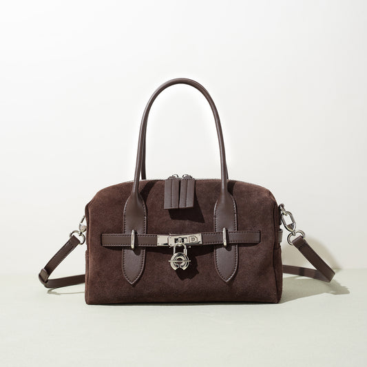Nalani Luxe - Soft Contrast Leather Shoulder Bag - A Structured, Everyday Essential