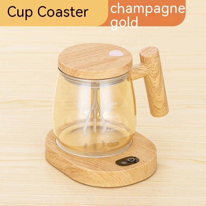 400ml Self-Stirring Glass Coffee Mug – Automatic Mixing Cup