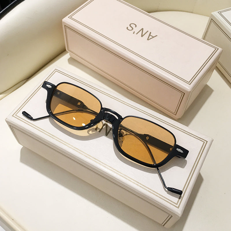 Nalani Half-Frame Oval Sunglasses