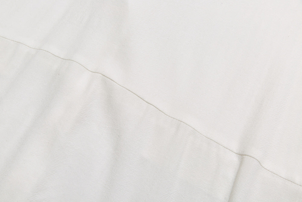 Pleated White Cotton Shirt – Soft Tailored Ease