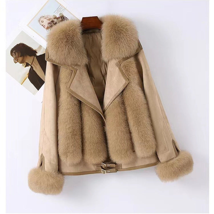 Faux Fur Trim Coat – Soft Winter Elegance