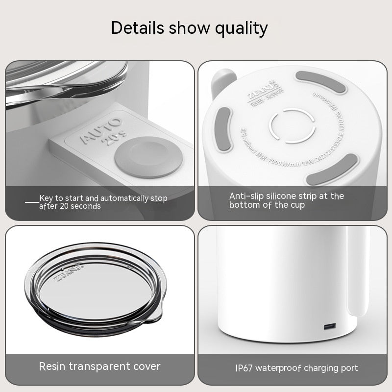 Portable Rechargeable Self-Stirring Coffee Mug – Magnetic Automatic Mixing Cup (360ml)