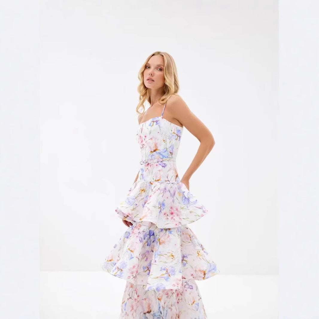 Golden Tides Tiered Maxi Dress