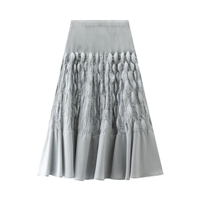 Soft Grace Pleated Midi Skirt