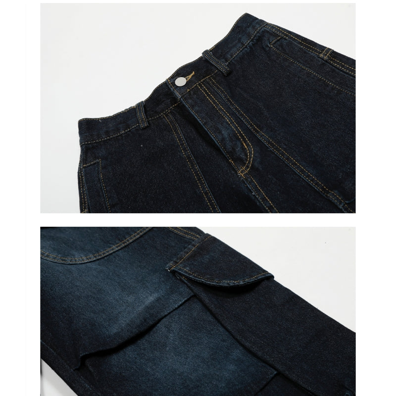 Nalani Vintage Cargo Straight-Leg Jeans - Grounded Utility. Effortless Ease